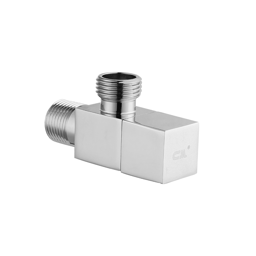 CML2003 Quarter Turn brass angle valve 1/2"chrome plated-Square design