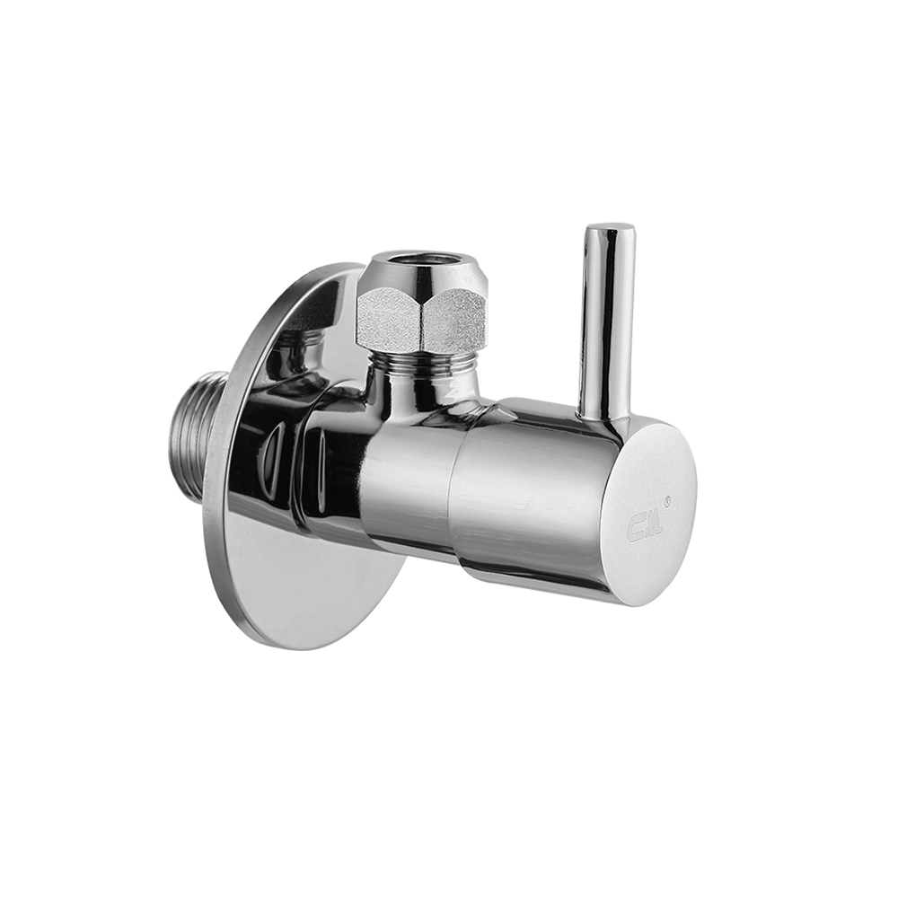 CML2021 Wall mounted angle valve for mixer tap, wall connection 1/2 inch with single lever, 10mm outflow, chromed brass