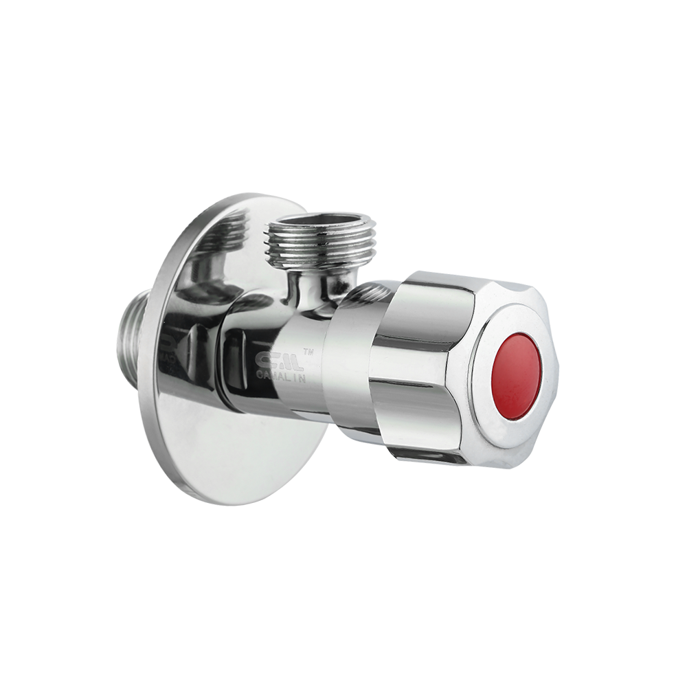 CML2038 High precision bathroom brass angle valve with zinc alloy handle 1/2"x1/2"chrome plated