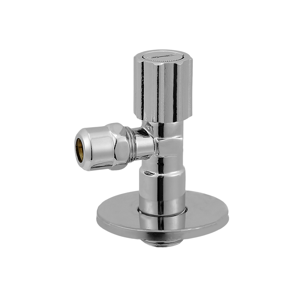 CML2429 Plumbing rustproof slow open brass angle valve R1/2"x10mm Chromed